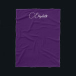 Trending Handwritten Script Name Dark Purple Small Fleece Blanket<br><div class="desc">Create Your Own Template Upload Image Photo Handwritten Script Name or Text Trending Dark Purple & White Small Fleece Blanket. Home Décor / Throw,  High Quality Fleece & Sherpa Blankets Online Shop. Sizes: Small,  Medium,  Large.</div>