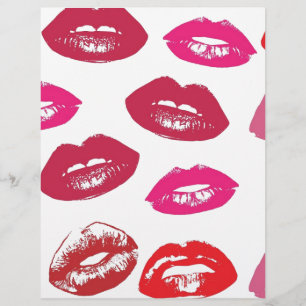 Trending Kisses pattern luscious pink lips mwah!