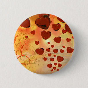 Trending love hearts, accessories. Valentines day 6 Cm Round Badge