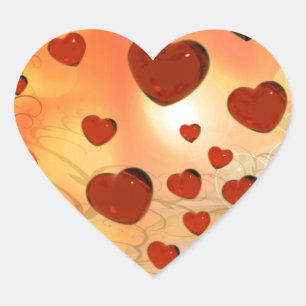 Trending love hearts, accessories. Valentines day Heart Sticker