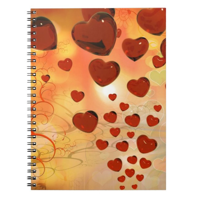 Trending love hearts, accessories. Valentines day Notebook (Front)