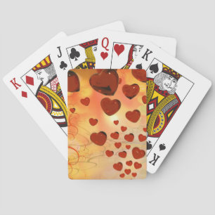 Trending love hearts, accessories. Valentines day Playing Cards