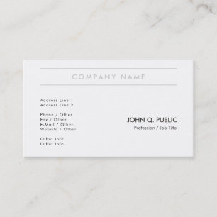 Trending Modern Creative Simple Plain Company Business Card