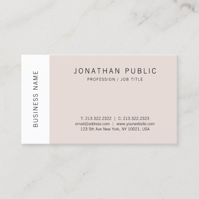 Trending Modern Elegant Simple Design Template Business Card (Front)