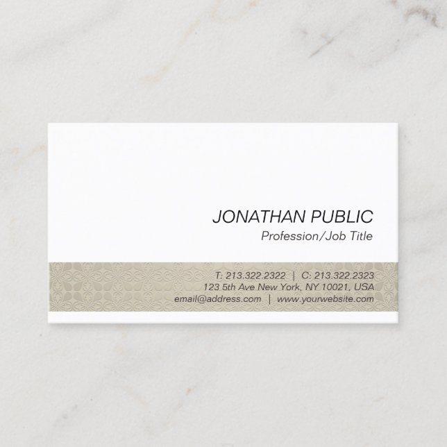 Trending Modern Elegant Smart Plain Professional Business Card (Front)