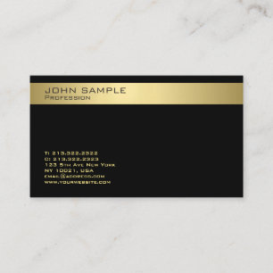 Trending Modern Monogram Elegant Black Gold Business Card