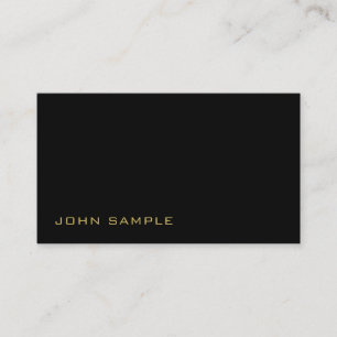 Trending Modern Monogram Stylish Black Gold Business Card