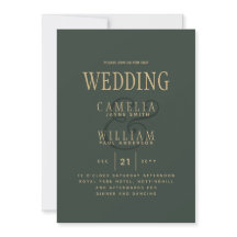 Trending Modern OLIVE Green Gold Wedding