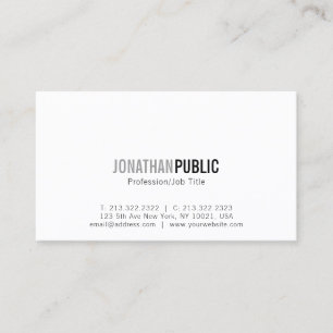 Trending Modern Professional Artistic Sleek Plain Business Card