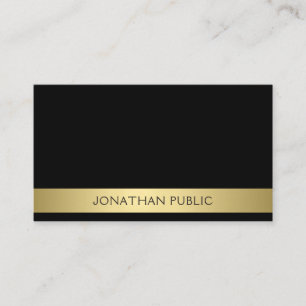 Trending Modern Professional Elegant Black Gold Business Card