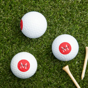 Trending Monogram Initial Letter Name 3 Pack Golf Balls