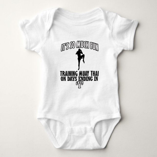 Trending Muay thai designs Baby Bodysuit (Front)