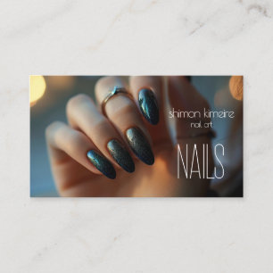 Trending Nail Art Magnetic Grunge  Business Card