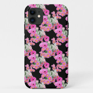 Trending Pink black floral pattern accessories iPhone 11 Case
