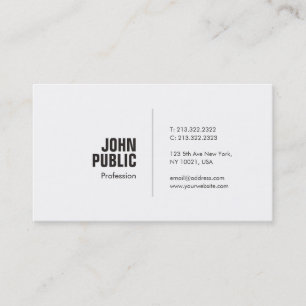 Trending Professional Creative Minimalist Plain Business Card