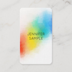 Trending Rainbow Colours Elegant Template Modern Business Card