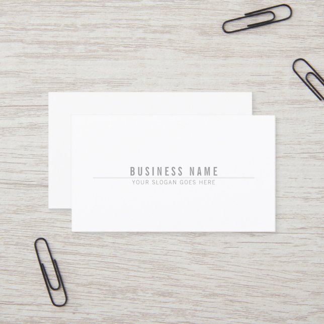 Trending Simple Modern Plain Professional Business Card (Front/Back In Situ)