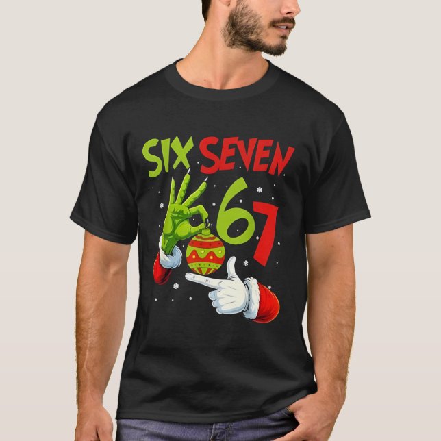 Trending Six Seven Meme 6 7 Christmas 67 Xmas Men  T-Shirt (Front)
