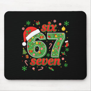 Trending Six Seven Meme Christmas 67 Xmas Men Wome Mouse Mat