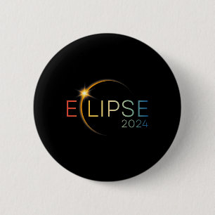 Trending Total Solar April 8 2024 Sun Eclipse T-sh 6 Cm Round Badge