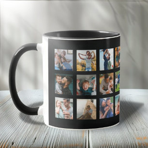 Trendy 24 Square Photo Collage Keepsake Mug