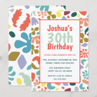 Trendy 30th Birthday Custom Name Details