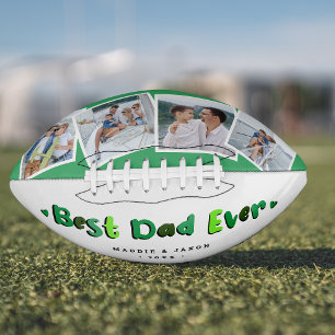 Trendy 4 Photo 'Best Dad Ever' Keepsake American Football