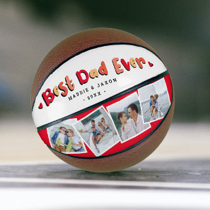 Trendy 4 Photo 'Best Dad Ever' Keepsake Basketball