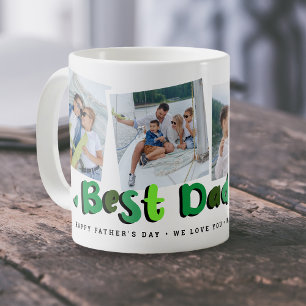 Trendy 4 Photo Best Dad Ever Keepsake Fathers Day Coffee Mug