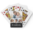 Trendy 4 Photo Collage Script Name White Black