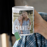 Trendy 5 Photo Collage Grandpa Coffee Mug<br><div class="desc">Looking for a meaningful Father’s Day present? Design a 5 photo mug by choosing your best pictures and personalizing the template text. Bring a smile to Grandpa every morning with a gift made just for her. Personalize yours today.</div>