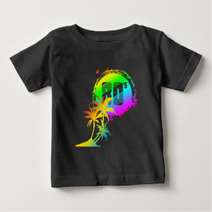 trendy 80's sunset palm trees baby T-Shirt