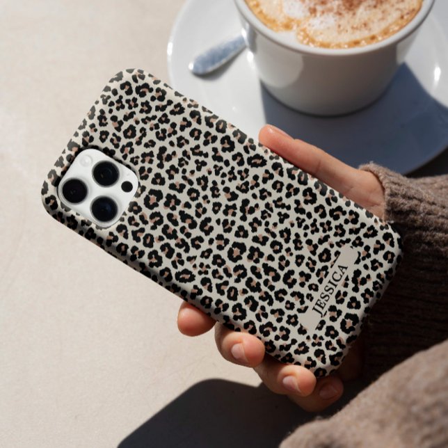 Trendy Abstract Animal Leopard Cheetah Pattern Case-Mate iPhone Case (Stunning and unique custom phone with fashionable trendy abstract pattern inspired by leopard skin.)
