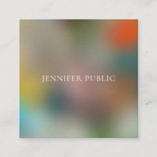 Trendy Abstract Art Elegant Professional Template Square Business Card