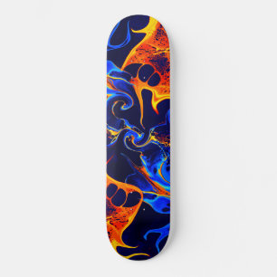 trendy abstract colourful colour swirl skateboard