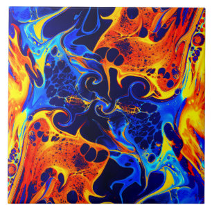 trendy abstract colourful colour swirl tile