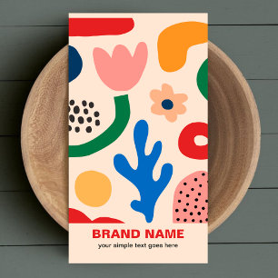 Trendy Abstract Colourful Floral Pattern Branding  Business Card
