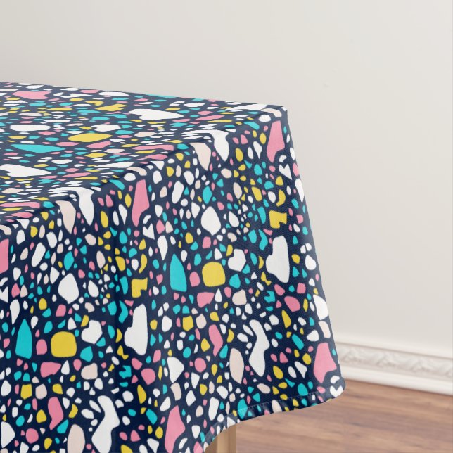 Trendy Abstract Geometric Stone Terrazzo Tablecloth (In Situ)