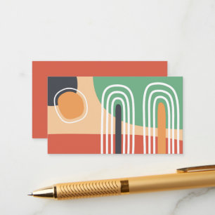 Trendy abstract organic art design enclosure card