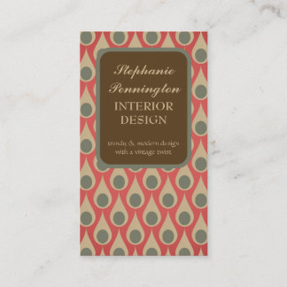 Trendy abstract peacock feathers business card