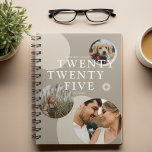 Trendy Abstract Photo Collage 2025 Planner<br><div class="desc">Create your own personalised planner for 2025. Design features an abstract photo collage with 3 pictures of your choice,  circular shapes,  the year in lettering and name.</div>