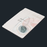 Trendy Abstract Pink Gold Shapes Personalised iPad Pro Cover<br><div class="desc">Design features a modern abstract rainbow and other shapes in pinks,  gold,  and teal green.  Easily customise your name of choice.  A very feminine gift idea for any occasion.</div>