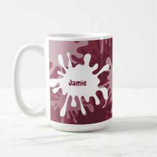 Trendy Abstract Red Painting Splatter Tea Mug