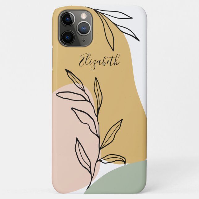 Trendy Abstract Shapes Personalised Case-Mate iPhone Case (Back)