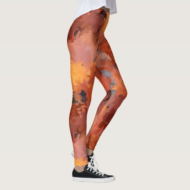 Trendy Abstract Watercolor Art Leggings (Right)