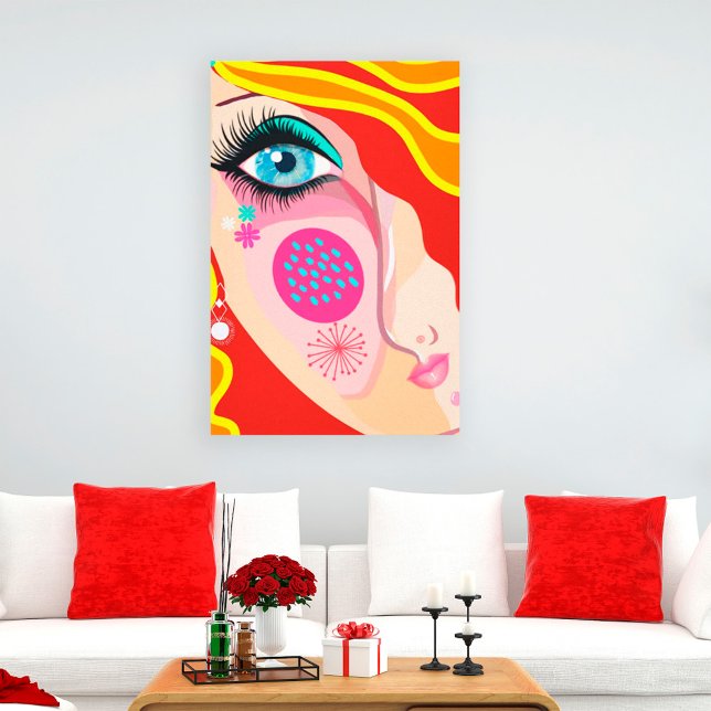 Trendy Abstract Whimsical Artsy Face Eye Canvas (Creator Uploaded)
