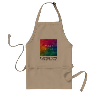 Trendy Add Upload Your Business Company Logo Text Standard Apron
