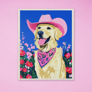 Trendy Aesthetic Cute Preppy Dog Poster