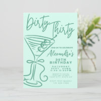 Trendy Aesthetic Dirty Thirty 30th Birthday
