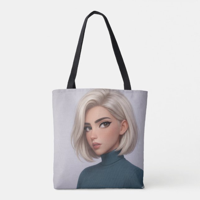 Trendy Aesthetic Everyday Canvas Tote Bag (Back)